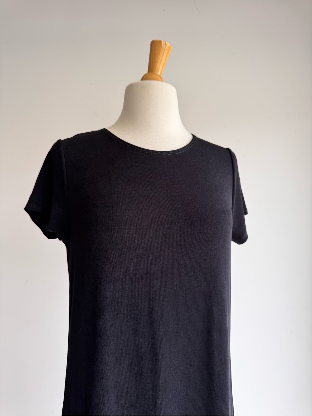Chico's Travelers Black Maxi Dress  Medium Travel Knit Side Slit Dress - Picture 3 of 6